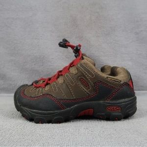 Keen Shoes Kids 9 Pagosa Low Boots Hiking Trail Active Waterproof Leather Brown
